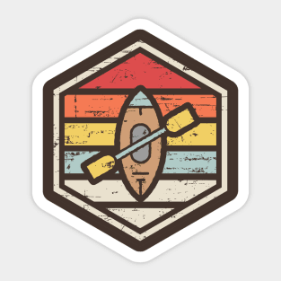 Retro Badge Kayak Sticker